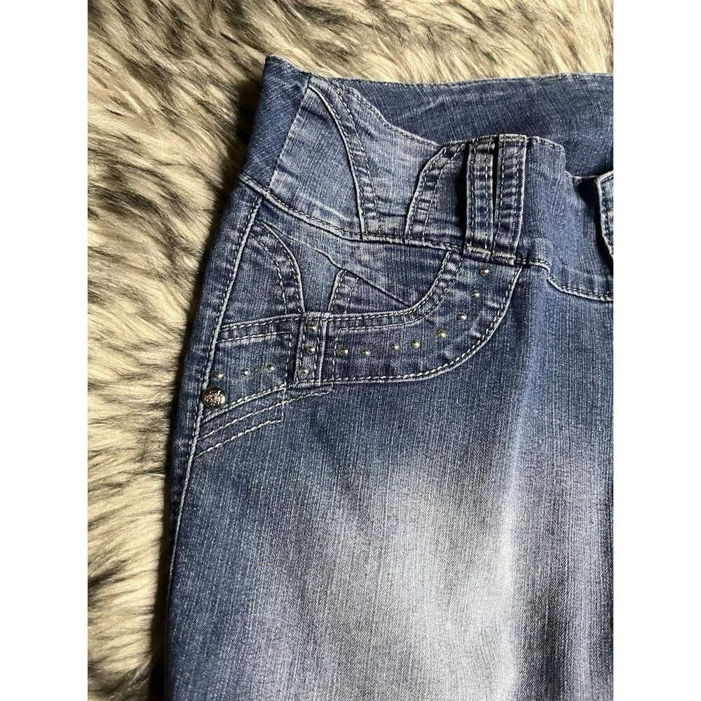 Vintage Y2K Capri Denim Jeans Secret Love Sz 12 Women